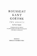 Rousseau-Kant-Goethe