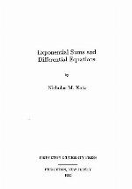 Exponential Sums and Differential Equations. (Am-124), Volume 124