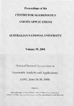 National Research Symposium on Geometric Analysis and Applications : ANU, June 26-30, 2000