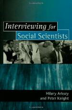 Interviewing for Social Scientists