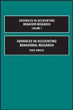 Advances in Accounting Behavioral Research, Volume 7