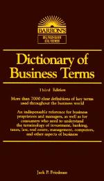 Dictionary of Business Terms