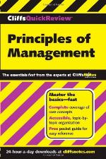 CliffsQuickReview Principles of Management