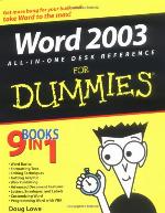 Word 2003 All-in-One Desk Reference For Dummies