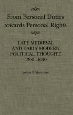 From Personal Duties Towards Personal Rights