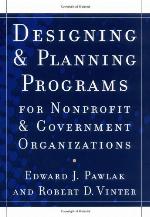Designing and Planning Programs for Nonprofit and Government Organizations