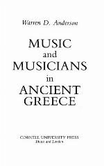 Music And Musicians In Ancient Greece