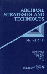 Archival Strategies And Techniques
