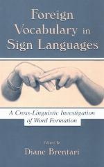 Foreign Vocabulary In Sign Languages
