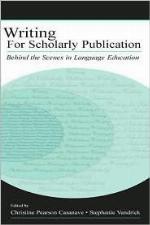 Writing for Scholarly Publication