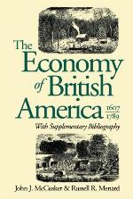 The Economy of British America, 1607-1789, with Supplementary Bibliography