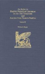 An Index to English Periodical Literature on the Old Testament and Ancient Near Eastern Studies