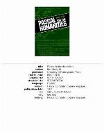 Pascal for the Humanities