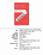 Cultural Power/Cultural Literacy