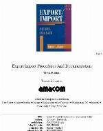 Export/Import Procedures and Documentation