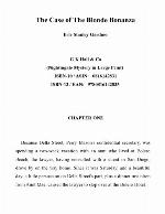 The Case Of The Blonde Bonanza