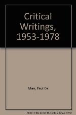 Critical Writings, 1953-1978