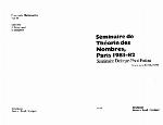 Seminaire de Theorie Des Nombres, Paris 1981-82