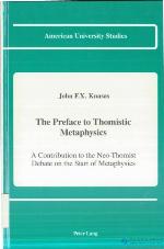 The Preface To Thomistic Metaphysics