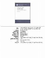 Transport Policy and Planning