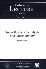 Some Points of Analysis and Their History