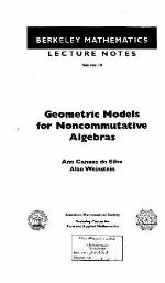 Geometric Models for Noncommutative Algebras