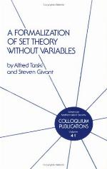 A Formalization of Set Theory Without Variables (Colloquium Publications (Amer Mathematical Soc))