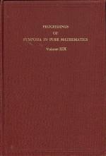 Combinatorics (Proceedings of Symposia in Pure Mathematics, Los Angeles, 1968 ; Vol 19)