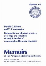 Deformations of Nilpotent Matrices over Rings and Reduction of Analytic Families of Meromorphic Differential Equations (Memoirs of the American Mathematical Society)