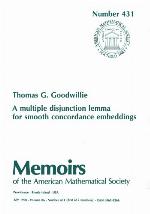 A Multiple Disjunction Lemma for Smooth Concordance Embeddings (Memoirs of the American Mathematical Society)