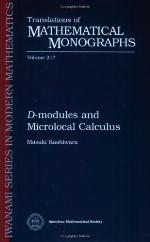 D-Modules and Microlocal Calculus (Translations of Mathematical Monographs, Vol. 217) (Translations of Mathematical Monographs)