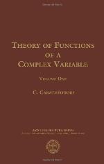 Theory of Functions of a Complex Variable
