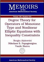 Degree Theory for Operators of Monotone Type and Nonlinear Elliptic Equations with Inequality Constraints