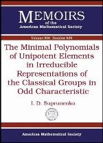 The Minimal Polynomials of Unipotent Elements in Irreducible Representations of the Classical Groups in Odd Characteristic