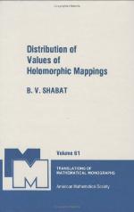 Distribution Of Values Of Holomorphic Mappings