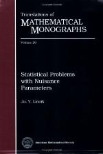 Statistical Problems With Nuisance Parameters (Translations Of Mathematical Monographs)