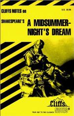 Cliffs Notes on Shakespeare's A Midsummer Night's Dream (Cliffs Notes)