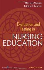 Evaluation and Testing in Nursing Education