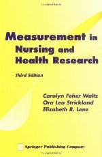 Measurement in Nursing and Health Research
