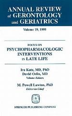 Annual Review of Gerontology and Geriatrics, Volume 19, 1999