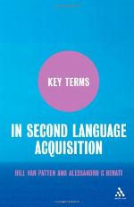 Key Terms in Second Language Acquisition