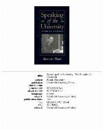 Speaking of the University