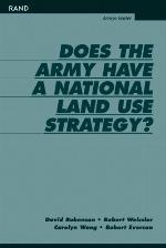 Does the Army Have a National Land Use Strategy?