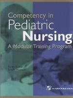 Competency in Pediatric Nursing: A Modular Training Program