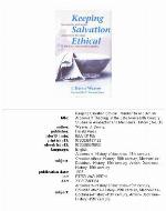 Keeping Salvation Ethical