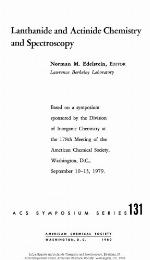 Lanthanide and Actinide Chemistry and Spectroscopy