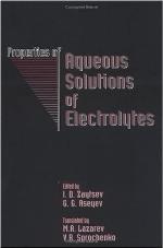 Properties of Aqueous Solutions of Electrolytes