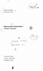 Measurement Techniques In Heat Transfer