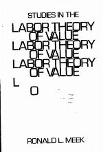 Studies in the Labour Theory of Value