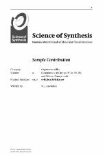 Science of Synthesis